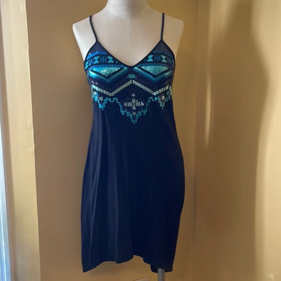 Women’s Express Black embellished spaghetti strap dress Small - Picture 1 of 4